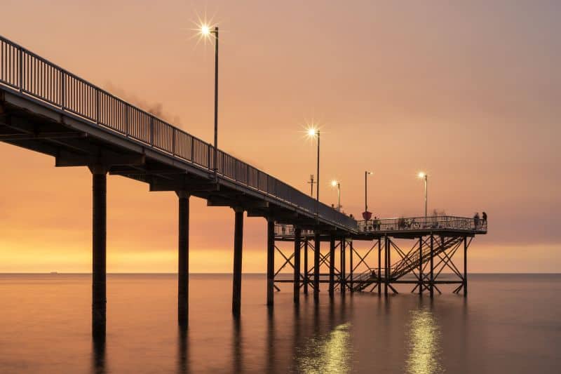 Nightcliff Jetty at sunset in Darwin, Australia.